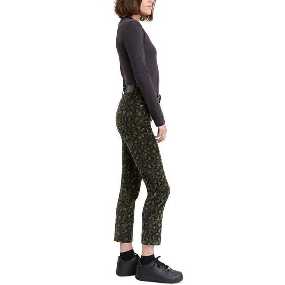 Levi's Jeans Green Camo 4 Waist 27 Stretchy High-Rise Velvet - Picture 7 of 9